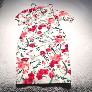 Alexia Admor flora midi cold shoulder dress